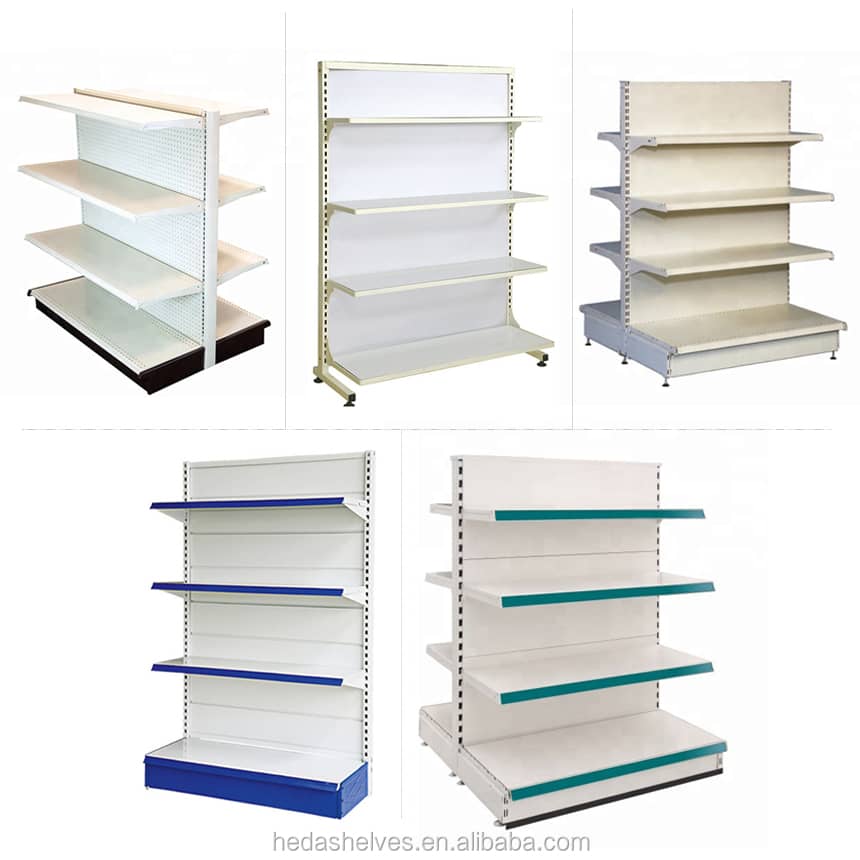 Double-Sided Hypermarket Shelving